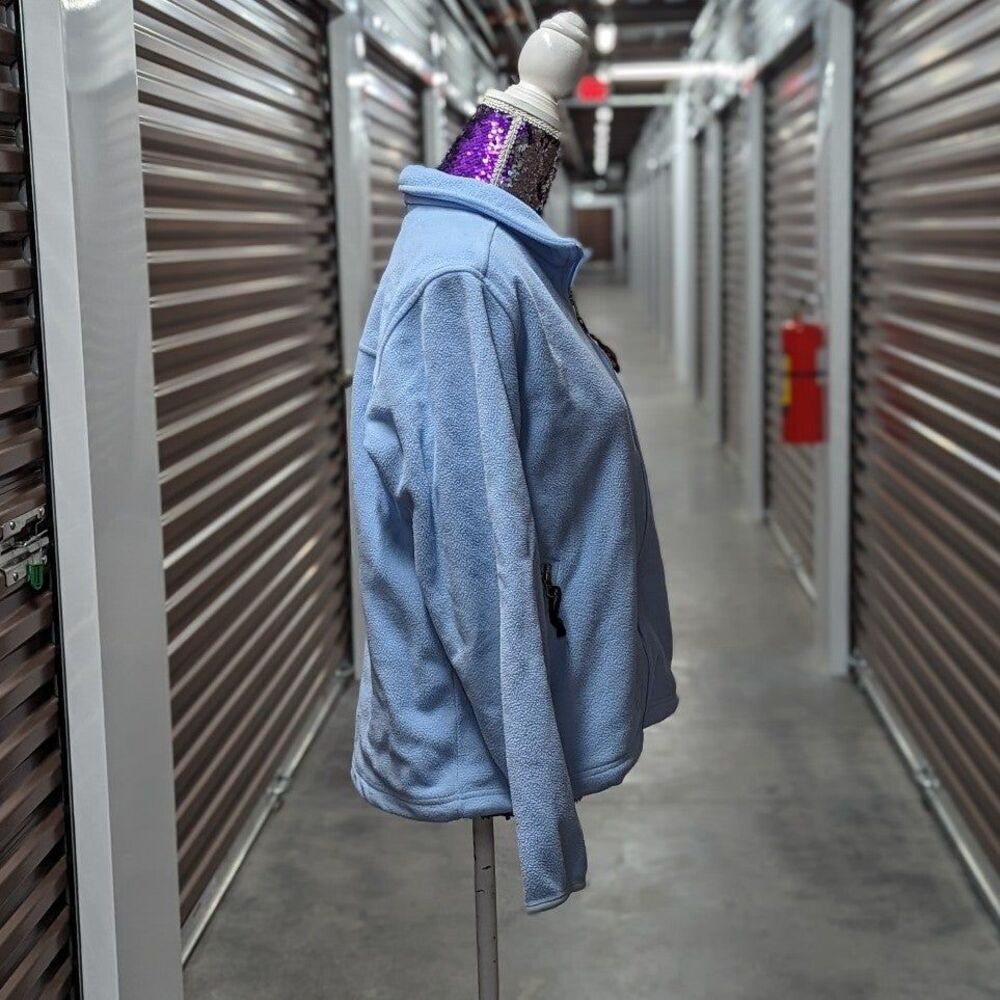 VTG Gorpcore Y2K L.L. Bean Medium Light Blue Zip Up Fleece Jacket Campcore Layer - Picture 3 of 7